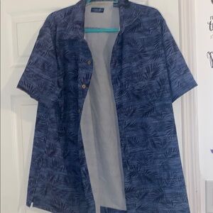 Tommy Bahama Blue Palm Leaf Shirt
